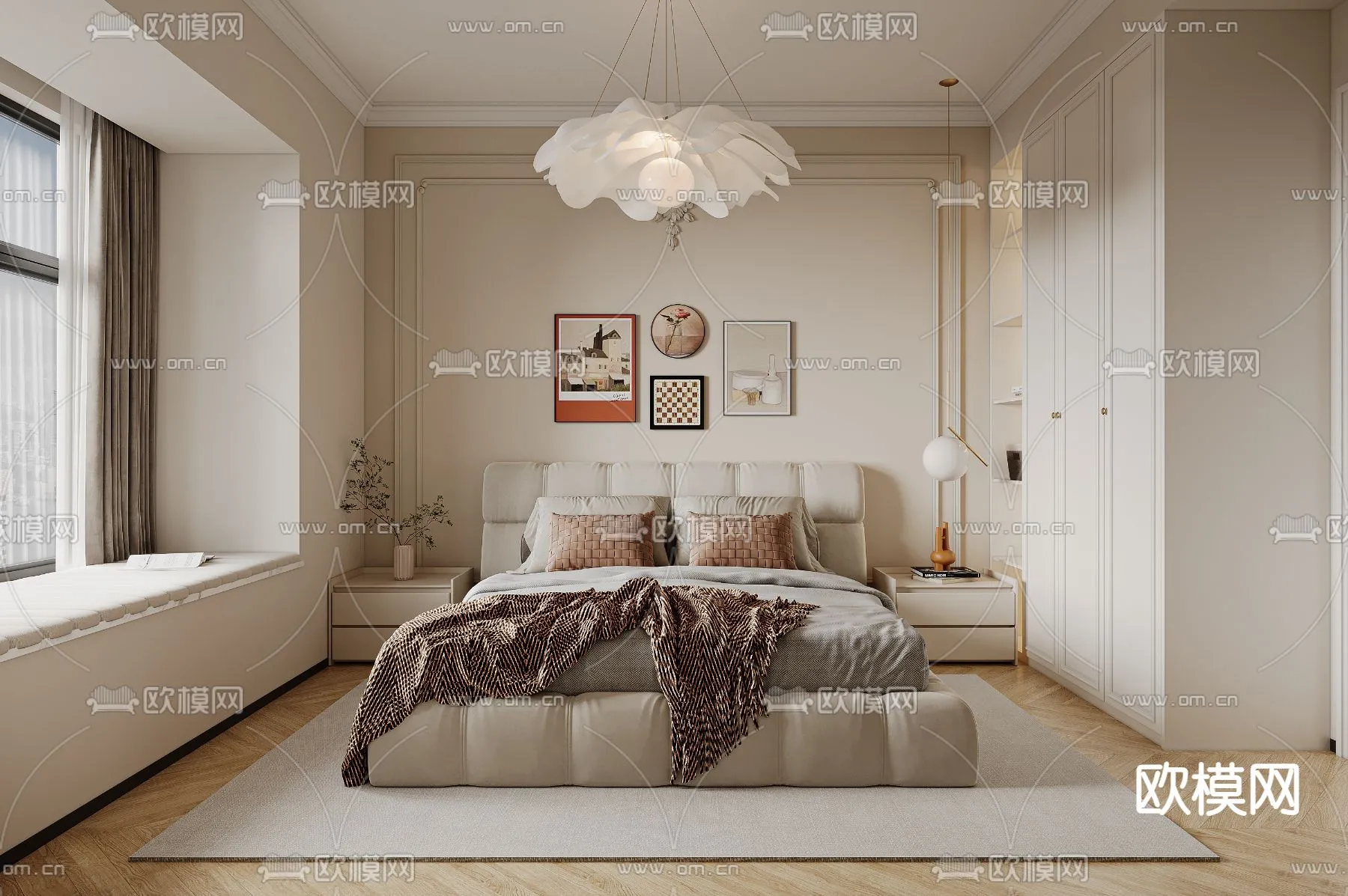 BEDROOM – MODERN STYLE – CORONA – 3D MODEL – 2099