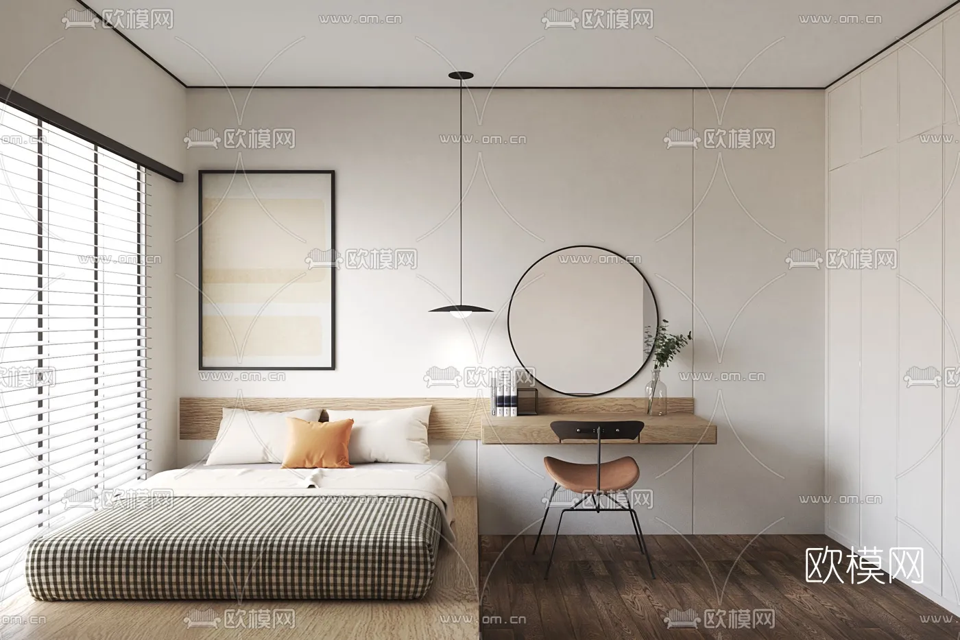 BEDROOM – MODERN STYLE – VRAY / CORONA – 3D MODEL – 2046