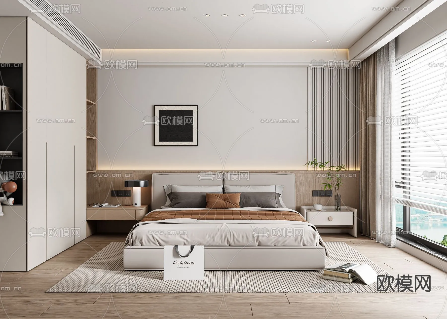 BEDROOM – MODERN STYLE – VRAY / CORONA – 3D MODEL – 2089