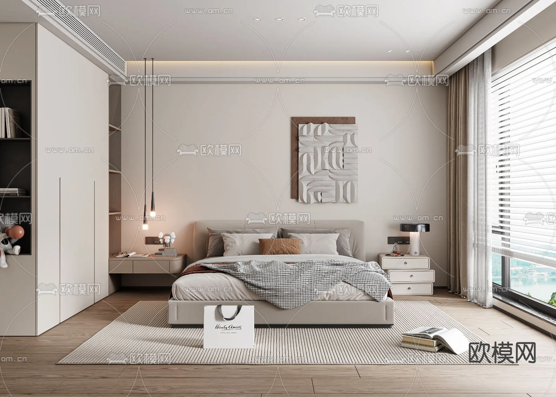 BEDROOM – MODERN STYLE – VRAY / CORONA – 3D MODEL – 2115