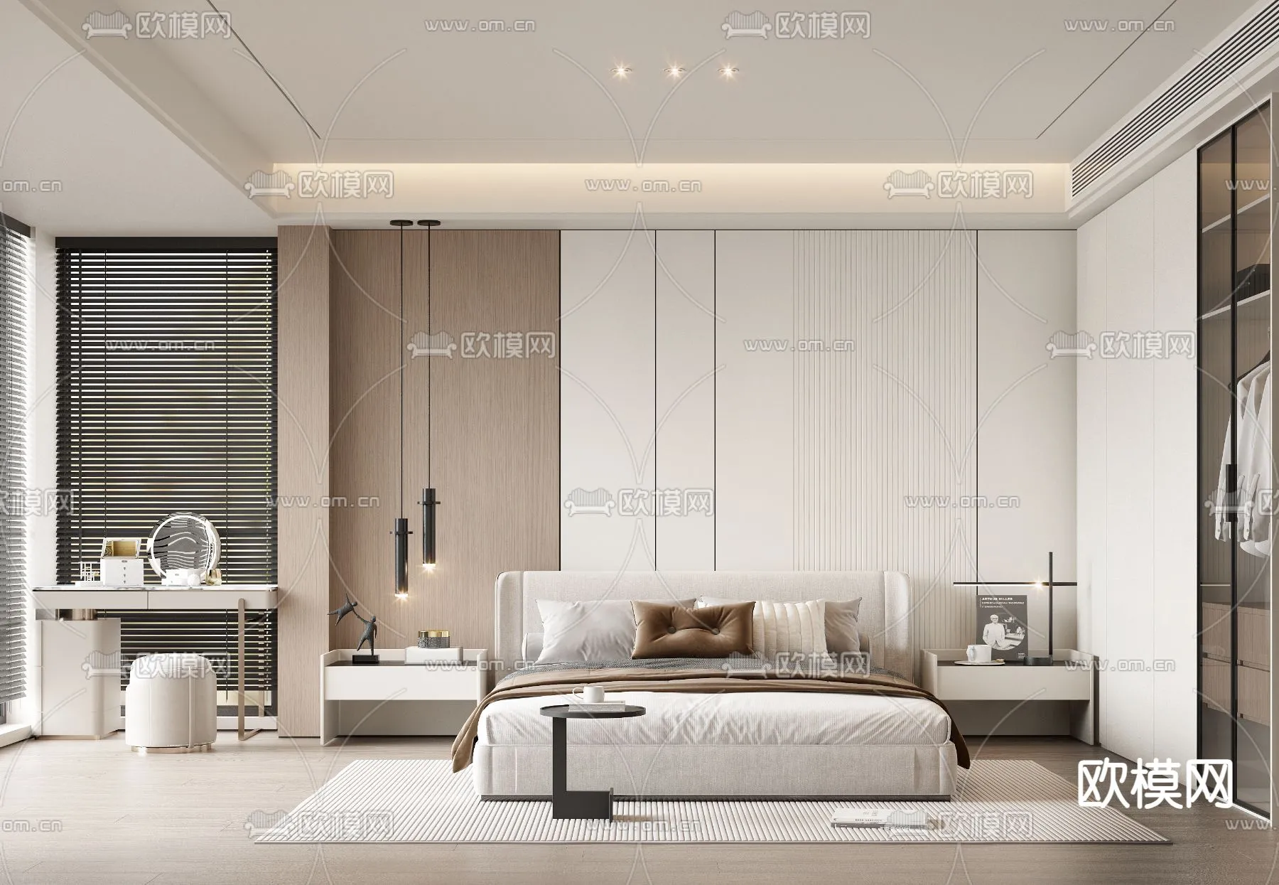 BEDROOM – MODERN STYLE – VRAY / CORONA – 3D MODEL – 2122