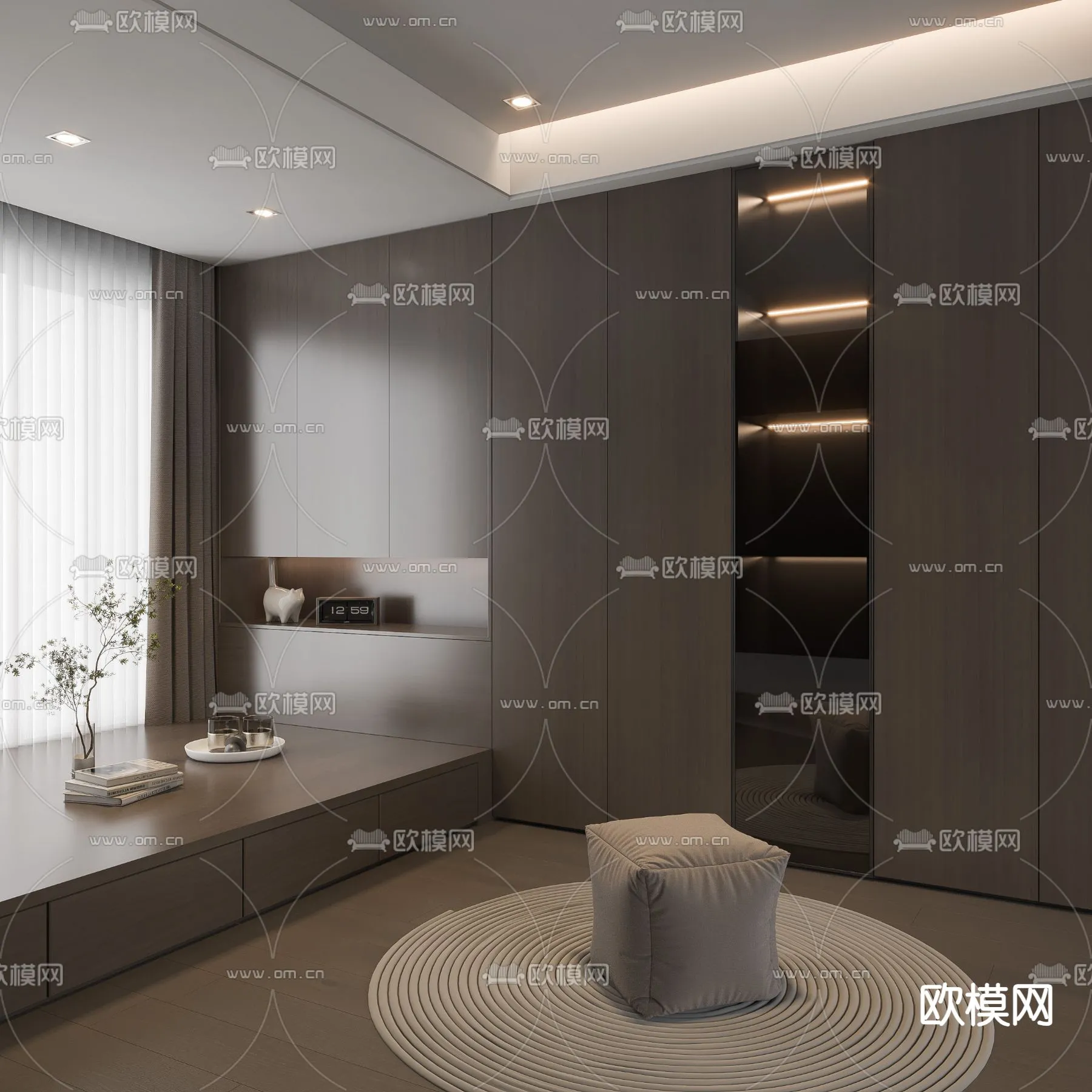 BEDROOM – MODERN STYLE – VRAY / CORONA – 3D MODEL – 2150