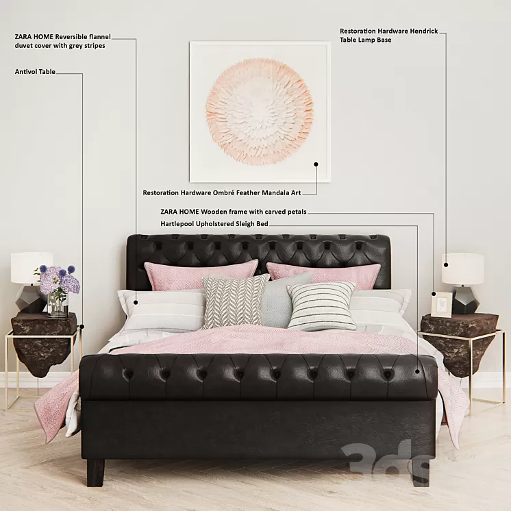 Bedroom set 3D Model