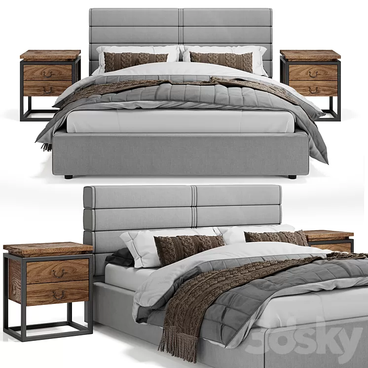 bedroom set 4 3D Model