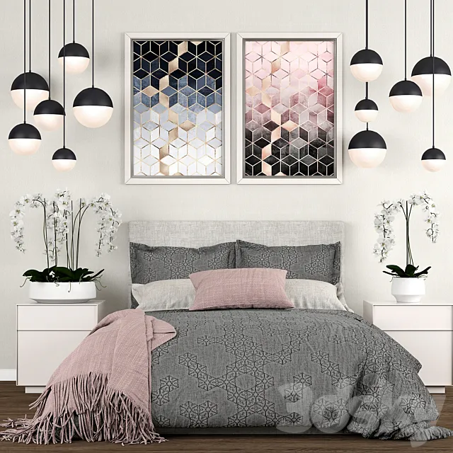 Bedroom set 9 3DModel Bedroom set 9 3DModel