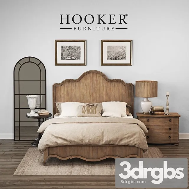 Bedroom set hooker 2 3D Model Download