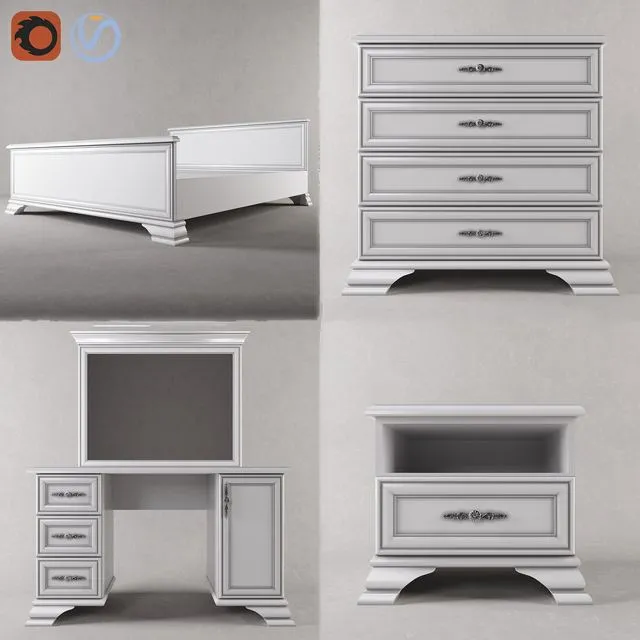 Bedroom Set Kentucky 3D Model