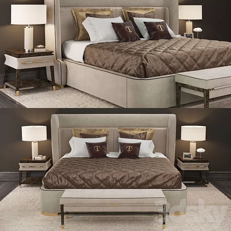 Bedroom set_Turri 3D Model Free Download