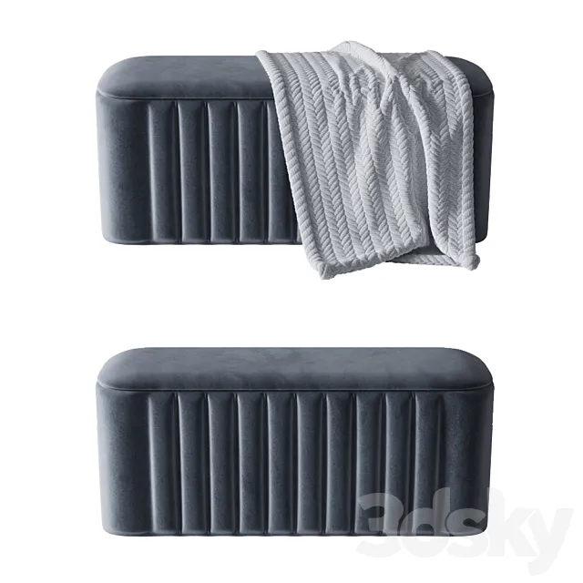 Bedside pouf 3DModel Bedside pouf 3DModel