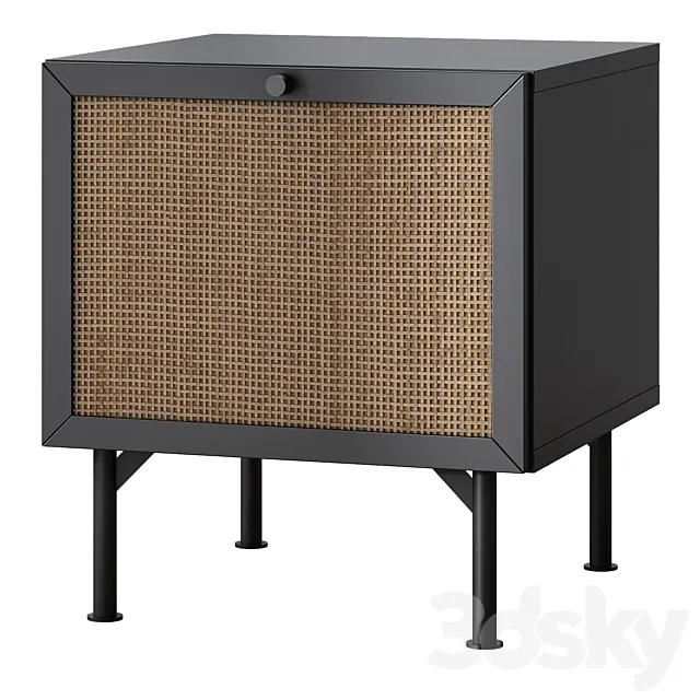 Bedside table Bronte-1 Dark 3D Model