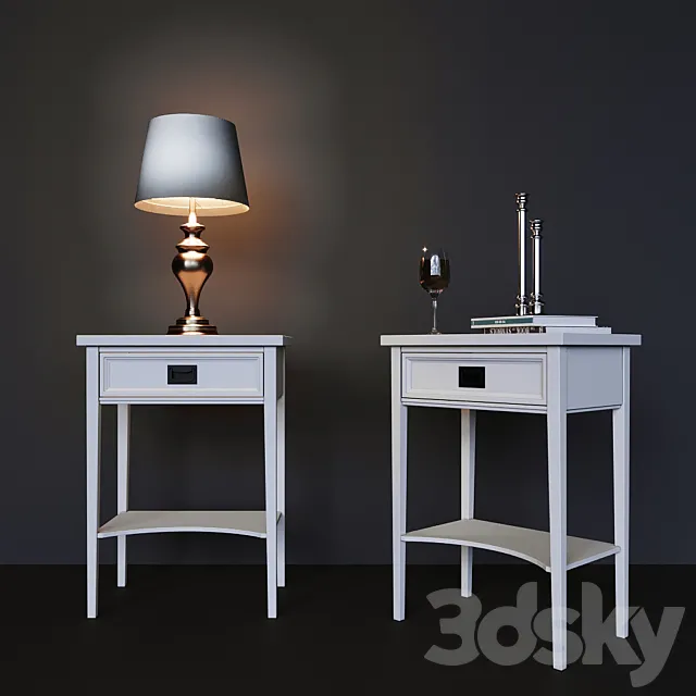 Bedside table Dantone Home Oxford 3DModel Bedside table Dantone Home Oxford 3DModel