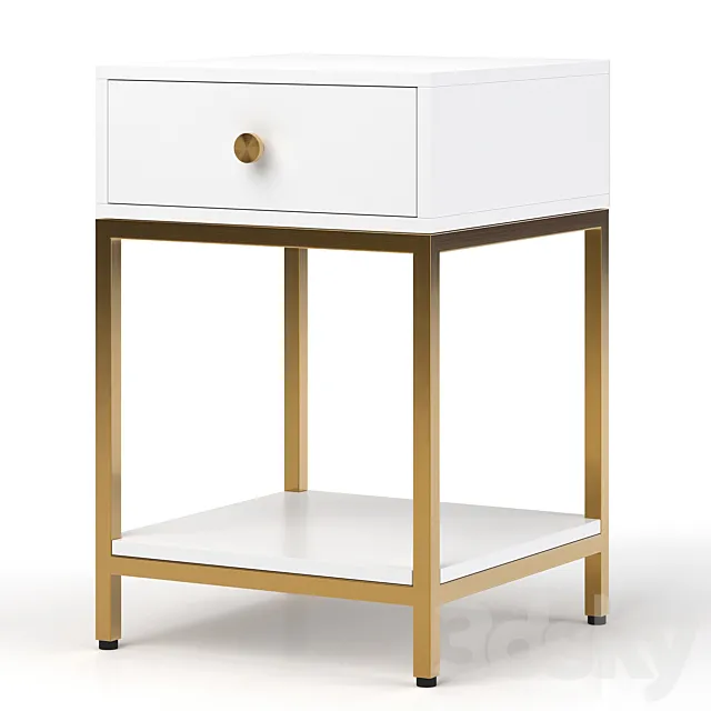 Bedside table Delaney Nightstand 3D Model