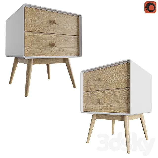 Bedside table Jimi La redoute 1 3DModel Bedside table Jimi La redoute 1 3DModel