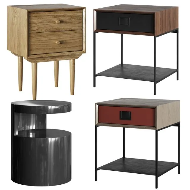 Bedside table Mambo Quilda Newark 3D Model Bedside table Mambo Quilda Newark 3D Model