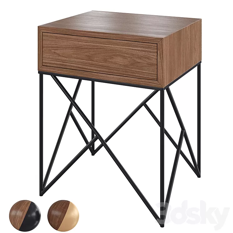 Bedside table Prince 3D Model Free Download