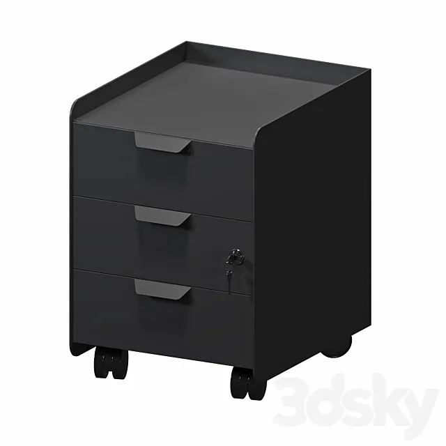 Bedside table TROTTEN Ikea 3D Model Bedside table TROTTEN Ikea 3D Model