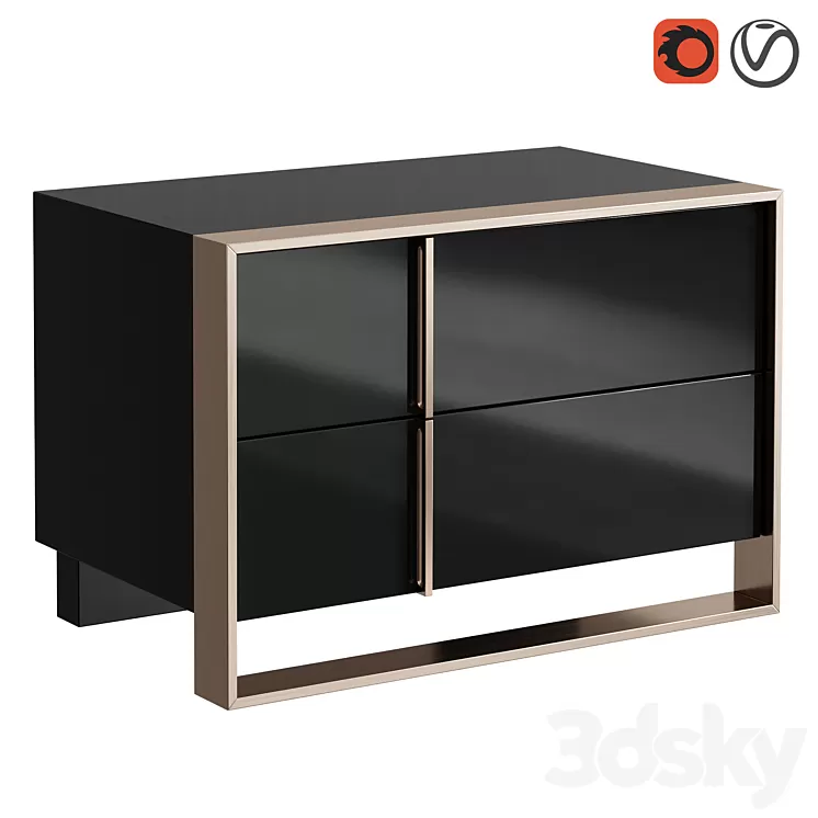 Bedside table VIG Nova Domus Cartier Nightstand Modern 3D Model Free Download Bedside table VIG Nova Domus Cartier Nightstand Modern 3D Model Free Download