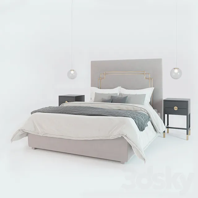 Bedside tables T014 Any Home and bed 3D Model