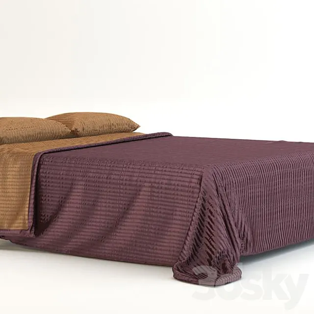 Bedspread and pillows “max purple” 3DModel