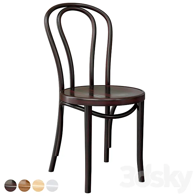 Beech Wood Side Chair 3D Model Beech Wood Side Chair 3D Model