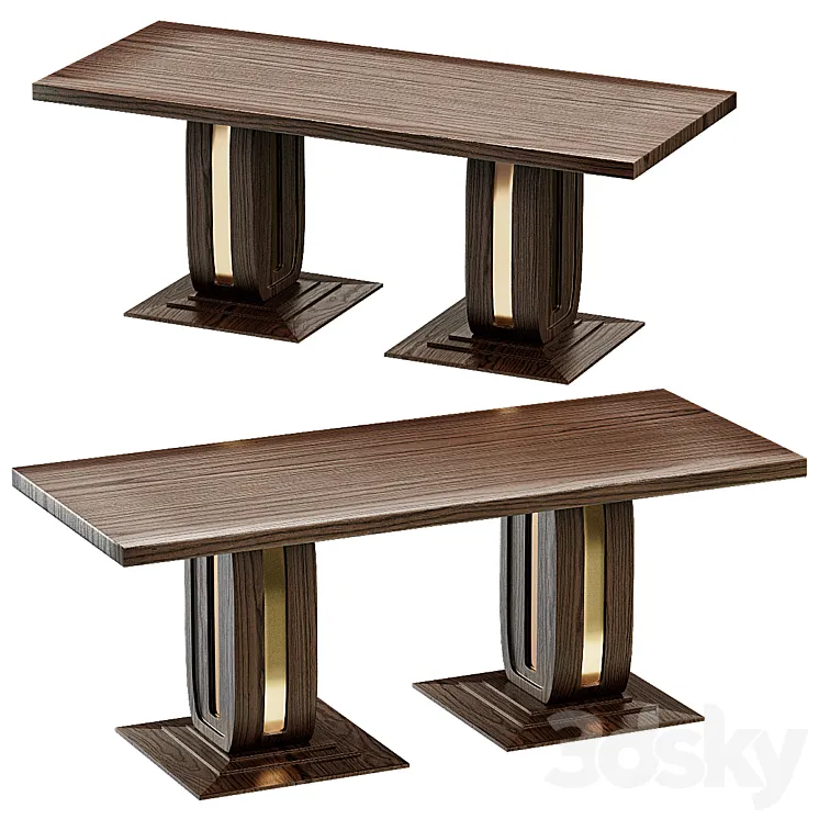 Beekman dining table 3D Model Free Download