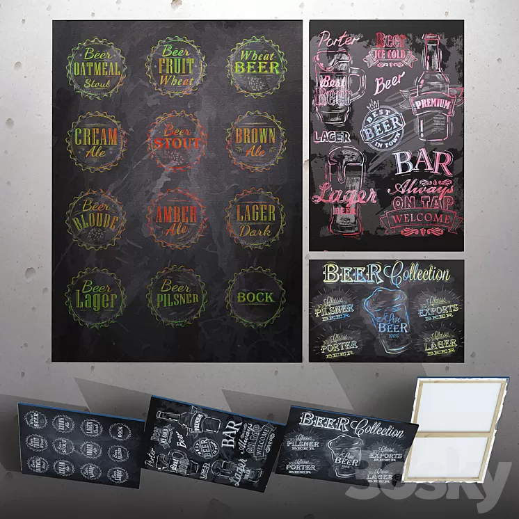 Beer Chalk III 3D Model