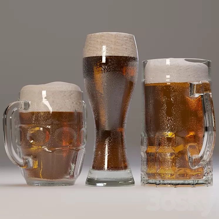 beer mugs 3D Model