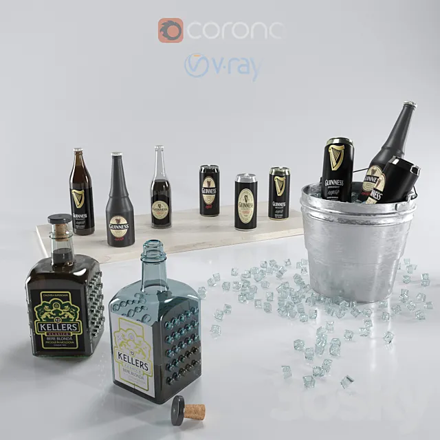 Beer Set 3D Model