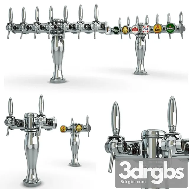 Beer taps elysee 3D Model Download