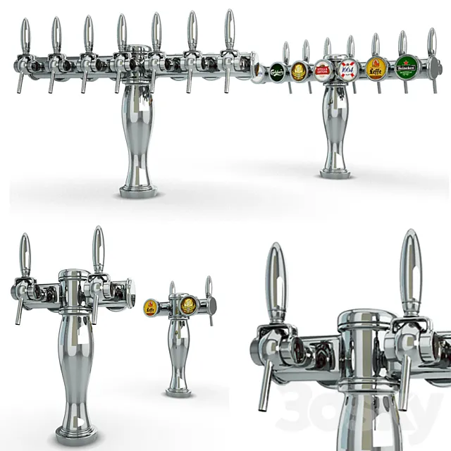 Beer taps elysee 3DModel