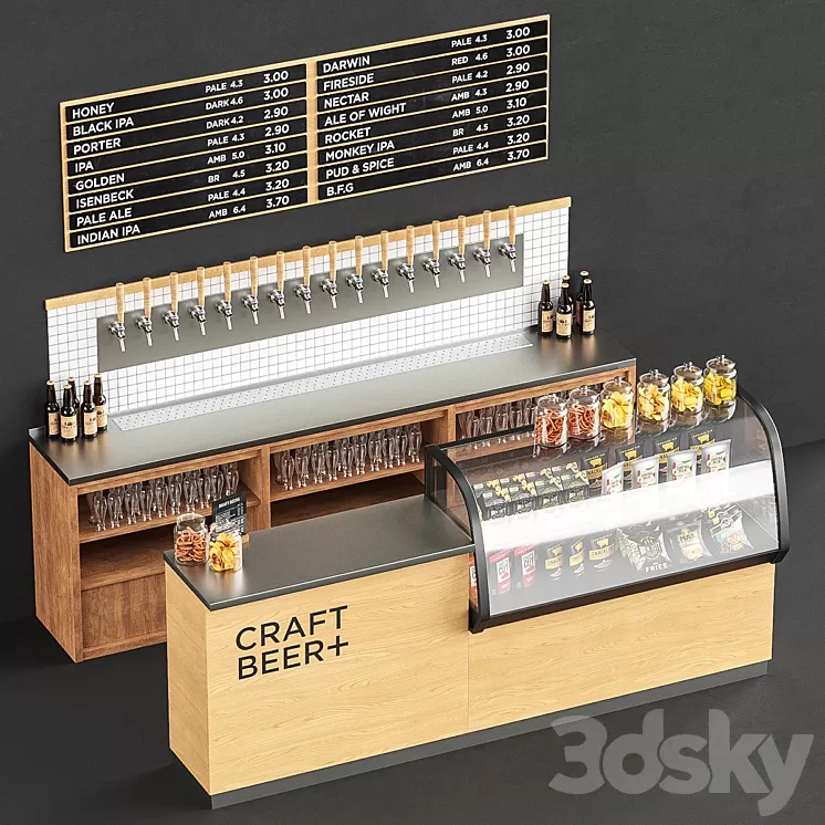 Beer taps shop 3D Model