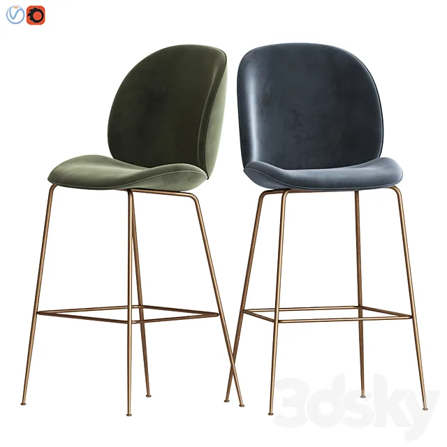 Beetle Bar Chair Gubi 3DModel