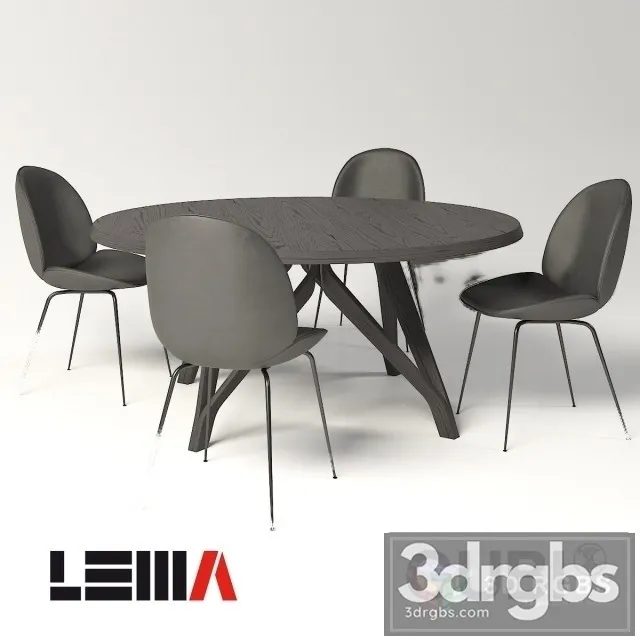 Beetle Dining Gubi Chair Wow Lema Table 3D Model Download Beetle Dining Gubi Chair Wow Lema Table 3D Model Download