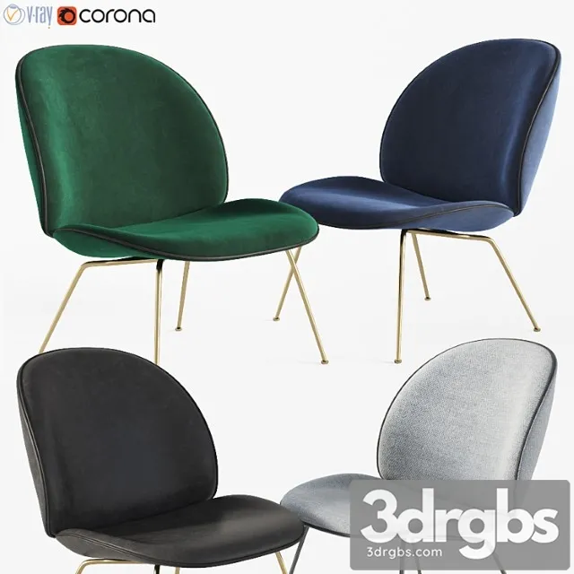 Beetle Lounge Chair Gubi 4 3D Model Download