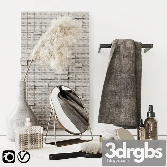 Beige Bathroom Set 3D Model Download