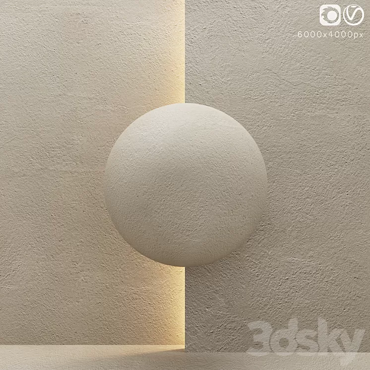 Beige stucco texture 2 3D Model