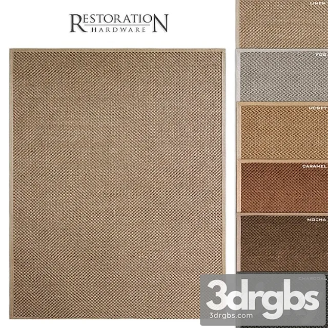 Belgian double weave sisal rug rh 3D Model Download Belgian double weave sisal rug rh 3D Model Download