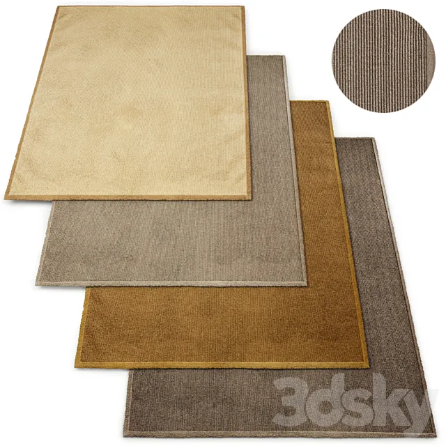 Belgian Wool Sisal Rug RH Collection 3DModel Belgian Wool Sisal Rug RH Collection 3DModel