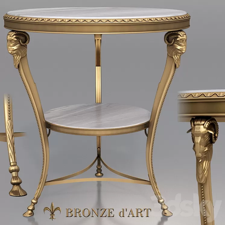Belier 1116 Table of Bronze d'Art 3D Model Belier 1116 Table of Bronze d'Art 3D Model