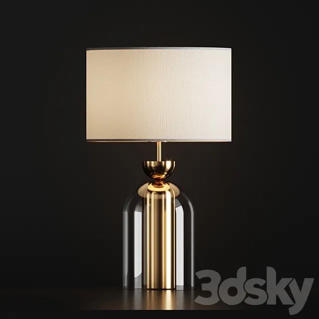 Bell jar table lamp 3D Model Bell jar table lamp 3D Model