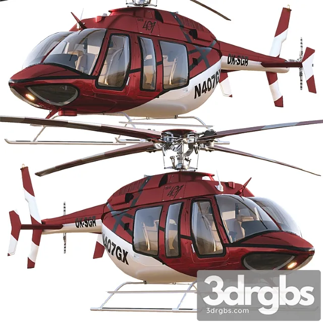 Bell407 3D Model Download
