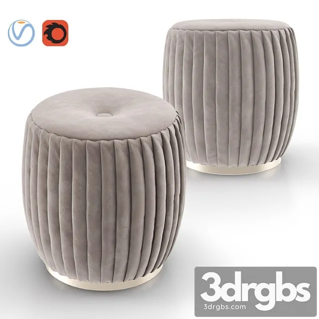 Bella beige velvet ottoman Bella beige velvet ottoman
