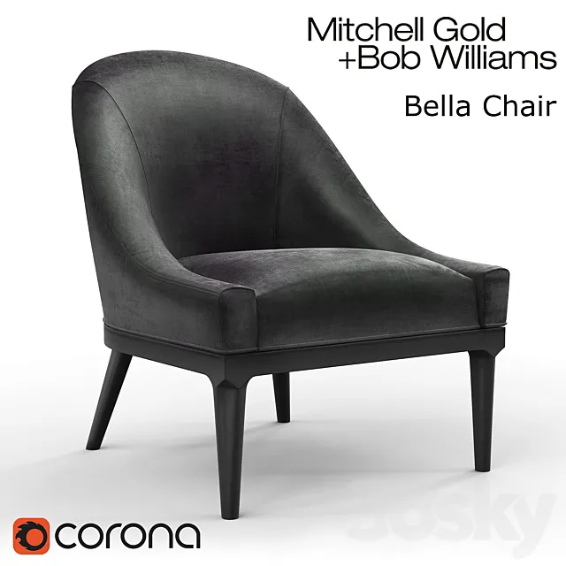 BELLA CHAIR by Mitchell Gold and Bob Williams 3DModel