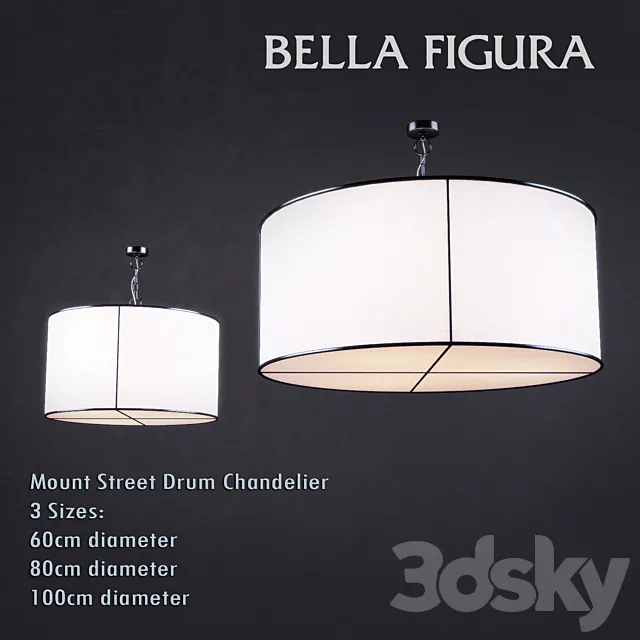 Bella Figura – Mount Street Drum Chandelier 3DModel Bella Figura – Mount Street Drum Chandelier 3DModel