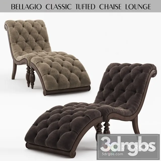 Bellagio Classic Tufted Chaise Lounge 3D Model Download Bellagio Classic Tufted Chaise Lounge 3D Model Download