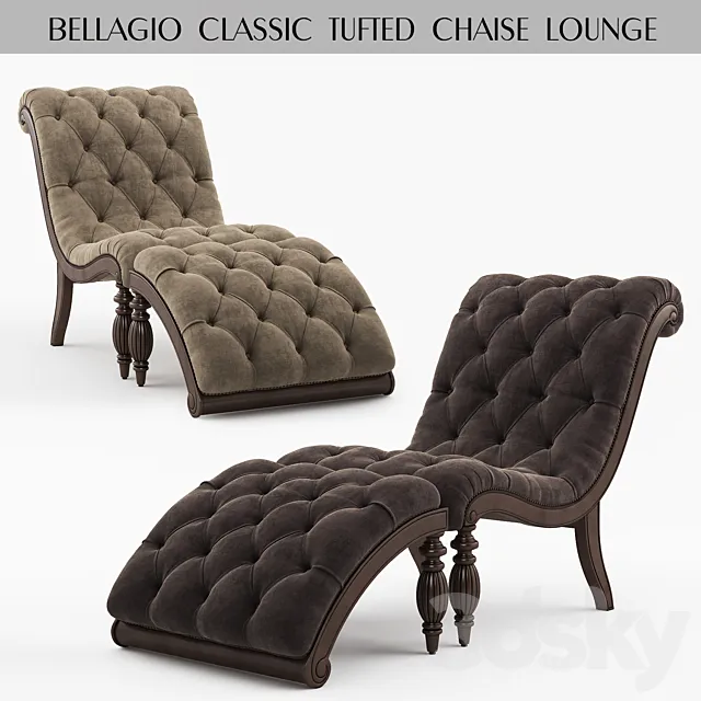 Bellagio Classic Tufted Chaise Lounge 3DModel