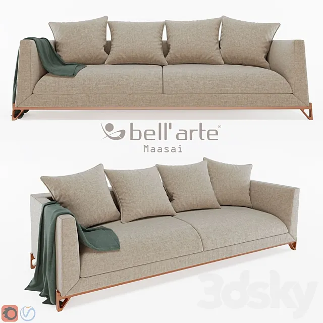 Bell’Arte – Maasai Sofa 3D Model Bell’Arte – Maasai Sofa 3D Model