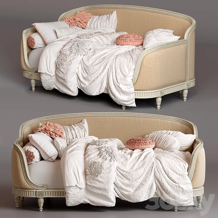 BELLE UPHOLSTERED DAYBED Restoration Hardware 3D Model Free Download BELLE UPHOLSTERED DAYBED Restoration Hardware 3D Model Free Download