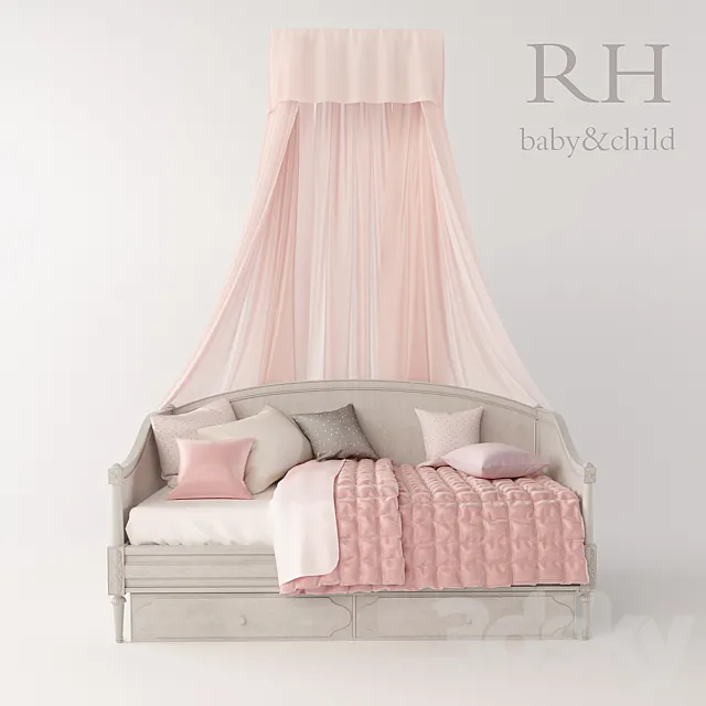 BELLINA ARCHED PANEL DAYBED 3DModel BELLINA ARCHED PANEL DAYBED 3DModel