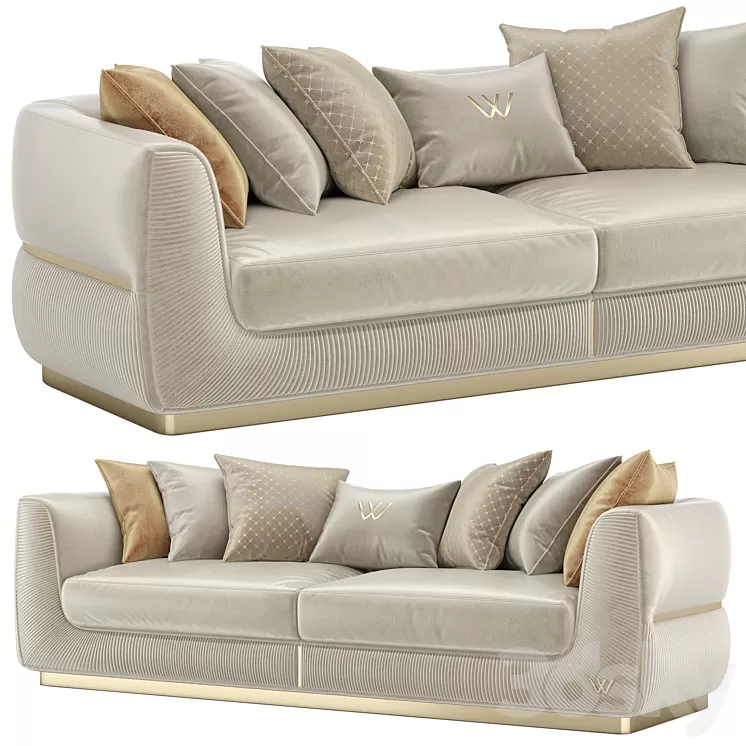 BELLONA Lorenzo W sofa 4 Seater 3D Model Free Download